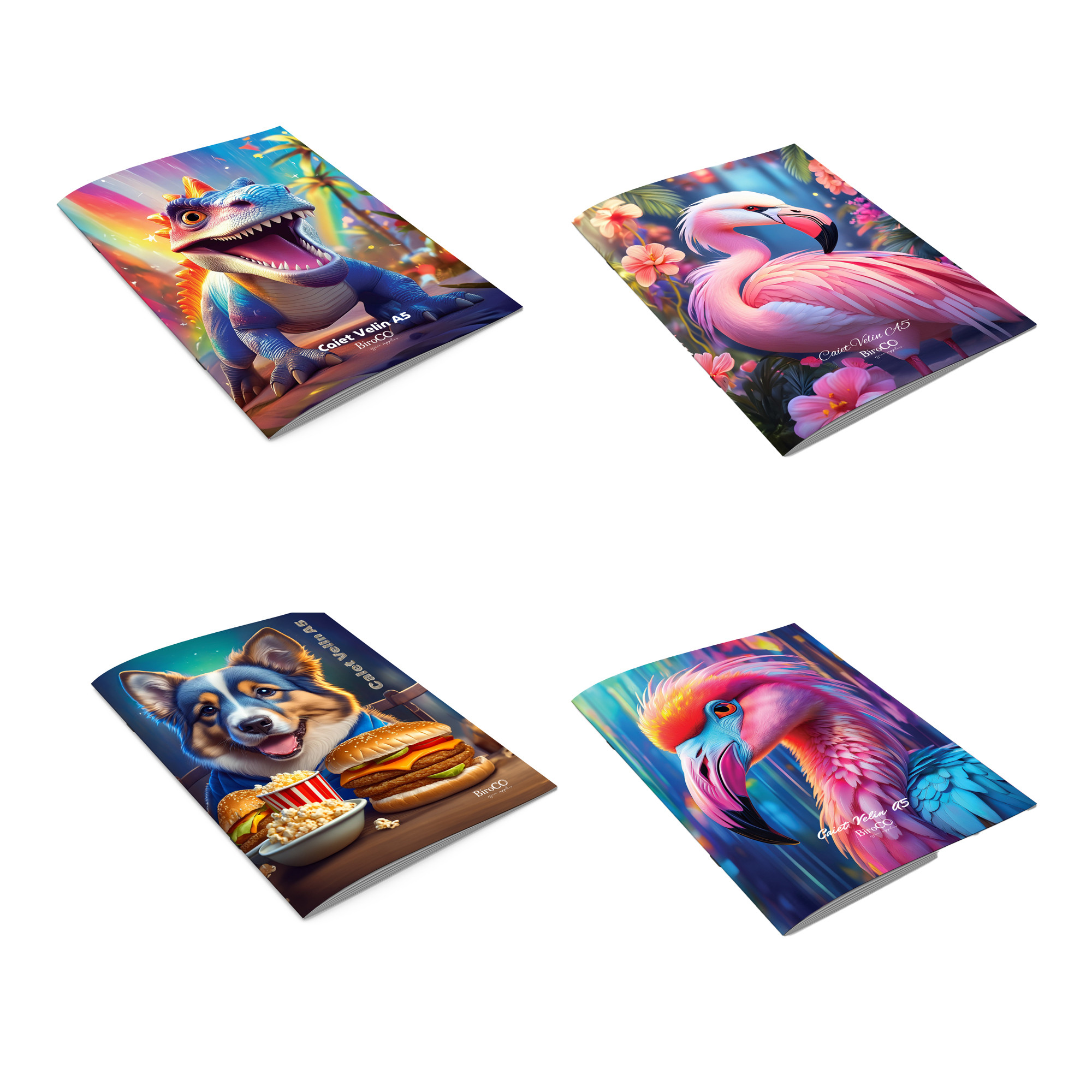 Caiet BiroCO, format A5, 48 file, 70 grame, model Velin You are Here Neon - imagine 9